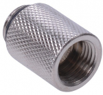 extension G1/4 to G1/4 25mm - knurled - silver nickel-plated