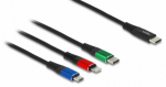 DELOCK USB-C Ladekabel 3 in 1 <LightningMicro USBUSB-C 1m