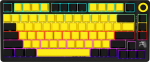 LORGAR KBP7075W, Wireless 75% Mechanical Gaming Keyboard Pro, Black/yellow, EN layout