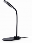 gembird Schreibtischlampe kabellosem Ladeger&auml;t, schwwei&szlig;