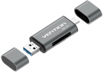 Vention USB3.0 Multi-function Card Reader Gray Metal Type