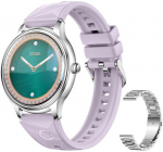 Smart Watch COLMi L28 (Silver-purple + silver steel strap)