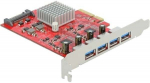 Delock PCIe x4 to 4x external USB-A 3.2 Gen 2