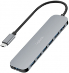 LogiLink Hub USB-C 7-port, USB-A 5Gbps, 20W PD