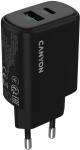CANYON charger OnCharge 200 20W 1xPD 1xQC EU Black