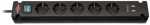 Brennenstuhl Bremounta 5-outlet black extension lead 3m