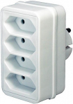 Brennenstuhl Euro Adapter Plug 4-Way White