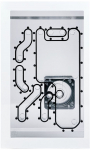 Stealkey Customs Lian Li O11D Mini Front MK2 D5 Distroplate - Acryl - wei&szlig;