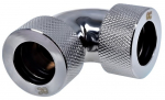 Alphacool HT 16mm HardTube compression fitting 90&deg; L-connector - knurled - chrome