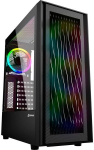 Sharkoon RGB WAVE PC Case (black, tempered glass side panel)