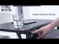 Maclean MC-835 Portable Desk Electric Height Adjustable 72-122cm, 37kg Max, Control Panel Sit Stand Work Station