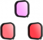Lens waterproof filter set Telesin for GoPro Hero 9 / Hero 10 / Hero 11 / Hero 12 (GP-FLT-904)