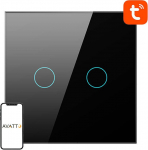 Smart Light Switch WiFi Avatto TS02-EU-B2 2 way (black)