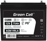 Greencell Battery AGM VRLA 12V 75Ah IP54