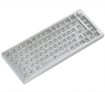 Glorious GMMK Pro White Ice 75% TKL Tastatur - Barebone, ANSI-Layout, silber