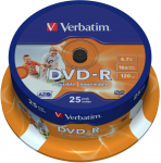 DVD-R Wide Inkjet Printable ID Brand, 16x