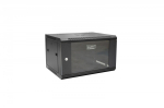 Digitus Wall mount cabinet 19 6U 368/600/450mm glass door black