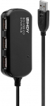 Lindy USB 2.0 Active Extension Pro 4 Port Hub - hub - 4 ports