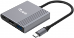 Equip Dock USB-C->HDMI.USB-A.100WPD 25cm gr