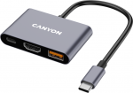 CANYON hub DS-4 3in1 USB-C Grey