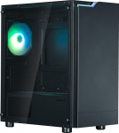 Zalman T4 Plus micro-ATX Geh&auml;use Tempered Glass Panoramic View - Black