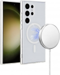 eSTUFF INFINITE (GRS) OSLO S24 Ultra Galaxy Clear Magnetic Cover. Material: 86% recycled TPU and PC