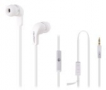 Qoltec White Headphones with Microphone