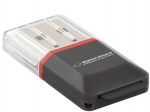 Esperanza EA134K card reader Black,Silver,Transparent USB 2.0