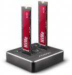 Axagon ADSA-M2C 10Gbps USB-C Dual NVMe SSD Dock with Cloning