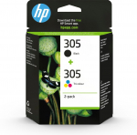 HP 305 2-Pack Tri-color/Black Original