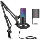FIFINE T669 PRO RGB USB Microphone Bundle with Arm Stand