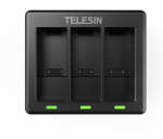 3-slot charger Telesin for GoPro Hero 12 / Hero 11 / Hero 10 / Hero 9