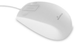 MediaRange Wired Optical Hygiene Mouse, Touch Scroll White