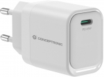 Conceptronic charger 1-port GaN USB-C 45W PD3.0 PPS white