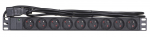 Alantec 1U 19" Rack Power Strip 9x CEE 7/5 Sockets C20 Plug Aluminum