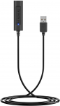 Equip Adapter USB-A-> 4-Pin 3.5mm StBu DAC Button schwarz