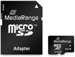 Micro SDXC Memory Card 64GB Class 10 with SD adaptor