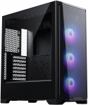 Phanteks Eclipse G370A Midi-Tower PC Case, SSI-EEB, RGB, Tempered Glass, 3x 120mm Fans, Black