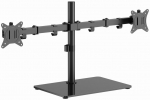 Gembird Height-Adjustable Dual Monitor Desk Stand, 17-32 inches, up to 9 kg