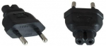 MicroConnect Power Adapter EU Plug M - C7 FEuroplug - C7 female,Black