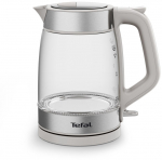 Tefal Glass Kettle KI605B30 electric kettle 1.7 L 2200 W Grey, Silver, Transparent