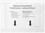 Fellowes shredder oil sheets 10 pcs 4025601