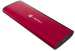 Natec RHINO M.2 NVMe external SSD Eeclosure, USB-C 3.2, ruby red