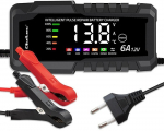 Qoltec microprocessor smart charger 12V 6A | Rectifier with repair function for AGM GEL LiFePO4 battery | LCD