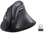 Mysz bezprzewodowa UGREEN MU008 pionowa optyczna 2,4G Bluetooth 5.0 - czarna