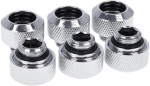 Alphacool Eiszapfen 13mm HardTube screw-on nozzle G1/4 - Chrome Sixpack