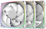 Geometric Future Squama 2503W RGB 120mm White Cooling Fans, 3-Pack