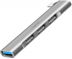 LogiLink Ultraslim USB-C hub to 1xUSB-A 3.0, 3xUSB-A 2.