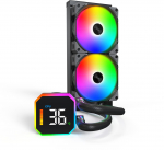 Montech HyperFlow Digital 240 Black All-in-One CPU Liquid Cooler, Multi Socket