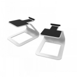 KANTO AUDIO Elevated Desktop Speaker Stands for Small Speakers, White, Pair